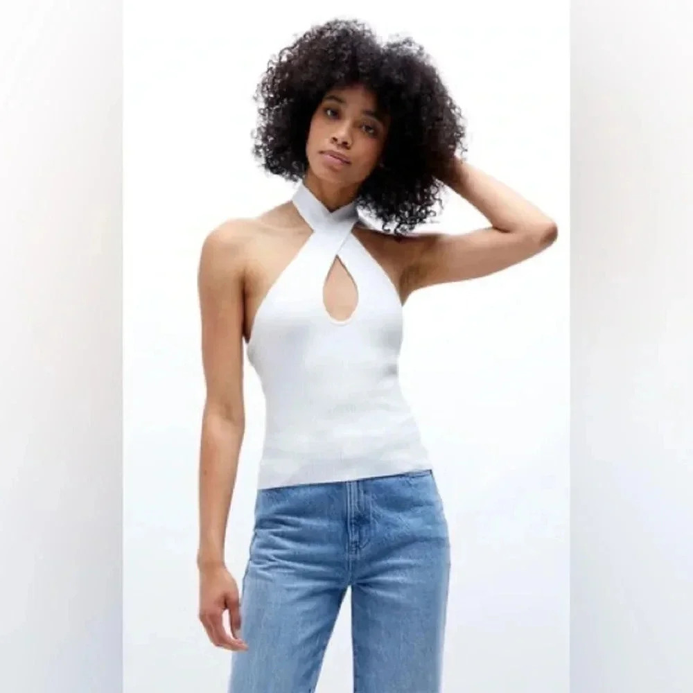 MINKPINK MAITLAND KNIT TOP White‎ XS